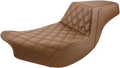 SADDLEMEN Step Up Seat - Front Lattice/Rear Smooth - Brown - Indian I14-07-172BR
