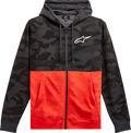 ALPINESTARS Camo Block Hoodie - Charcoal Heather/Warm Red - XL 1213510501816XL