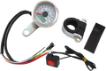 DRAG SPECIALTIES 1-7/8" Programmable Speedometer with Indicator Lights - Stainless Steel - 220 KPH LED White Face 77759WK
