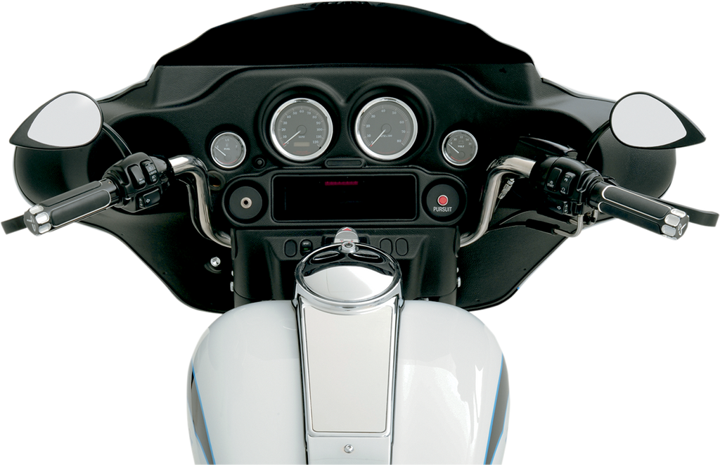 DRAG SPECIALTIES Mirror - Tear Drop - Black - Short Stem 0640-0690