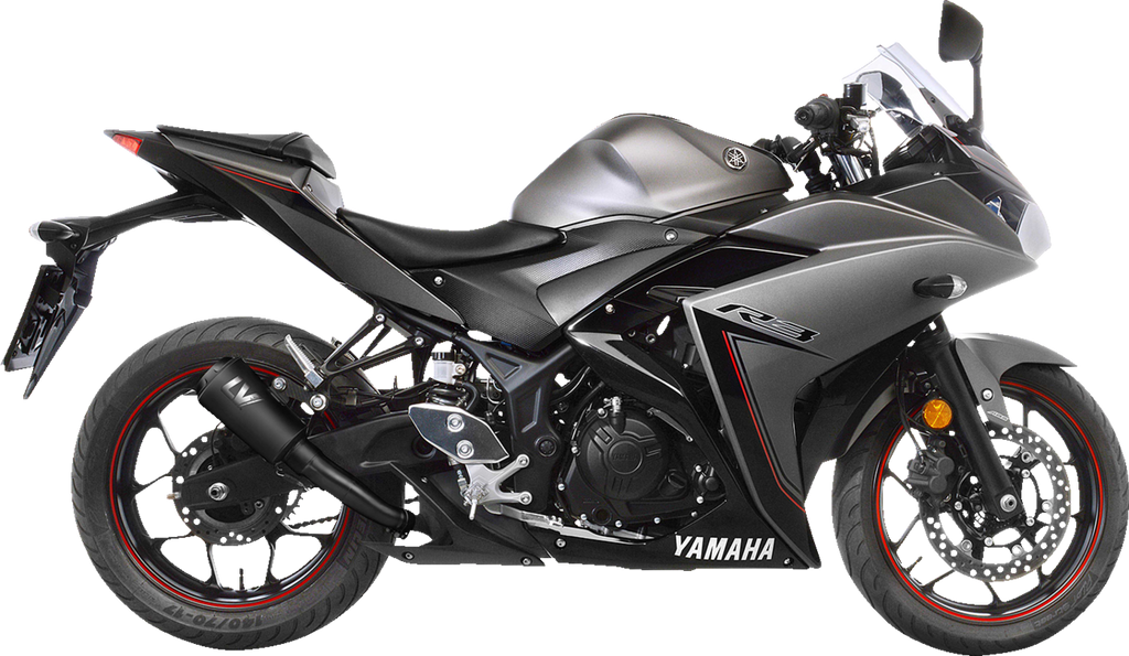 LEOVINCE LV-10 Slip-On Muffler - Full Black YZF-R3/MT-03 2015-2024 15212FB 1811-4258