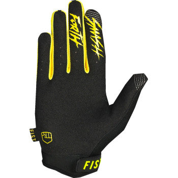 FIST HANDWEAR Strapped Stocker Gloves - Fluoro Yellow - Medium F-GS-01130-M
