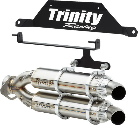 TRINITY RACING Slip-On Muffler - Stainless Steel TR-4182S