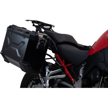 SW-MOTECH TRAX ADV Aluminum Case System - Black - Ducati Multistrada V4 '21-'24 KFT.22.822.70300/B