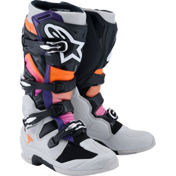 ALPINESTARS Tech 7 Boots - Black/Light Gray/Fluorescent Orange/Magenta - US 7 / EU 40.5 2012025-1594-7
