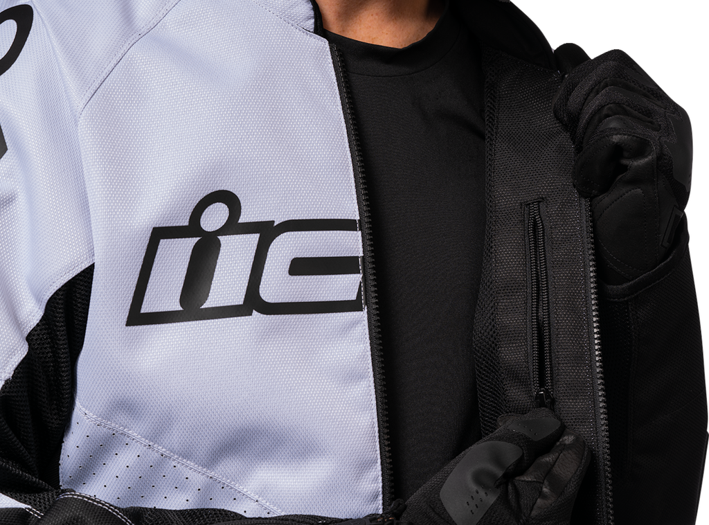 ICON Hooligan™ CE Jacket - White - Large 2820-5799