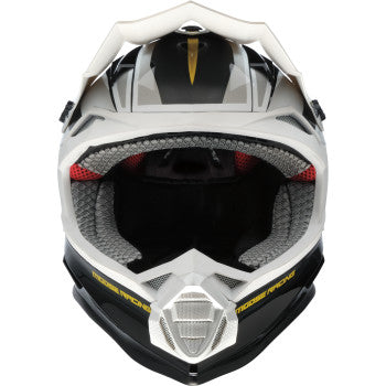 MOOSE OFFROAD MR3 Helmet - F.A.F. - White/Black/Gold - Large 0110-8930