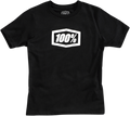 100% Youth Icon T-Shirt - Black - Large 20001-00006