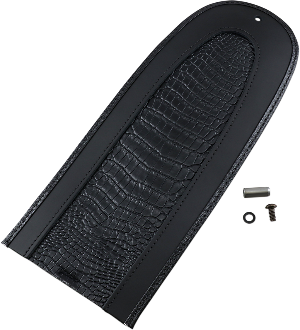 DRAG SPECIALTIES Fender Skin - Embossed Faux Gator Leather Center 1405-0148