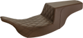 SADDLEMEN Step-Up Seat - Front Lattice Stitch - Brown 897-07-172BR