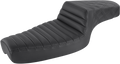 SADDLEMEN Step-Up Seat - Front Tuck-n-Roll/Rear Lattice Stitch - Black 879-03-176