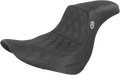SADDLEMEN Seat - Pro Series SDC Performance Without Backrest - Full Lattice Stitch/Lumbar Gripper - Black SC81829DB