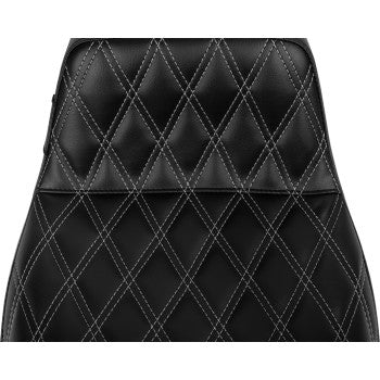 LE PERA Tailwhip Seat - Bright Gray Double Diamond Stitch - FLHFLT '23-'24 LV-587DD-GY01