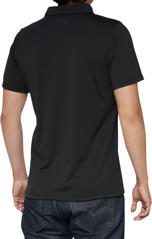 100% Corpo Polo Shirt - Black/White - Large 35019-011-12