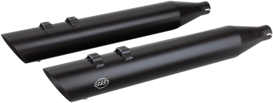 S&S CYCLE Slash Cut Mufflers - Black 550-0692