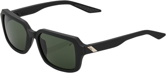 100% Rideley Sunglasses - Black - Green 61044-127-01