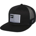 ALPINESTARS Flag Flat Trucker Hat - Black/Black 1235-81960-1010-OS