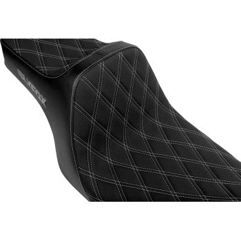 SLYFOX High Noon Seat - Double Diamond - Silver Logo - Silver Stitch - FXD '96-'03 4703D-SlyFox