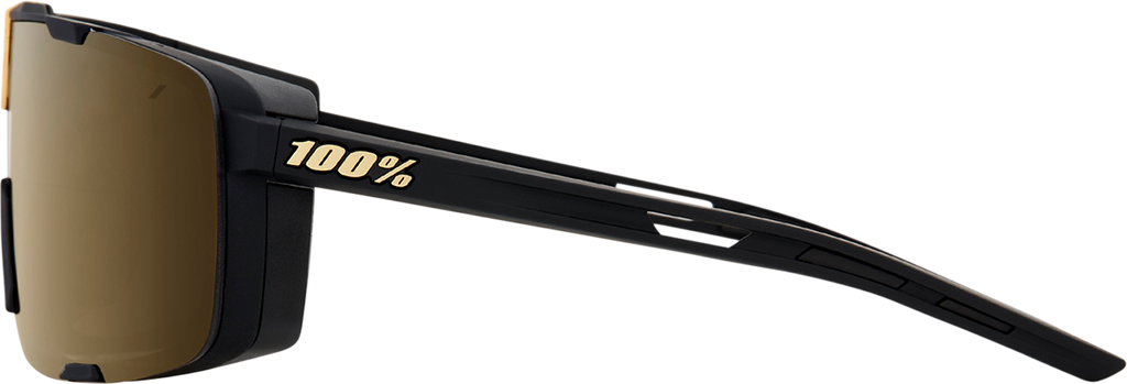 100% Eastcraft Sunglasses - Soft Tact Black - Soft Gold Mirror 61045-258-01