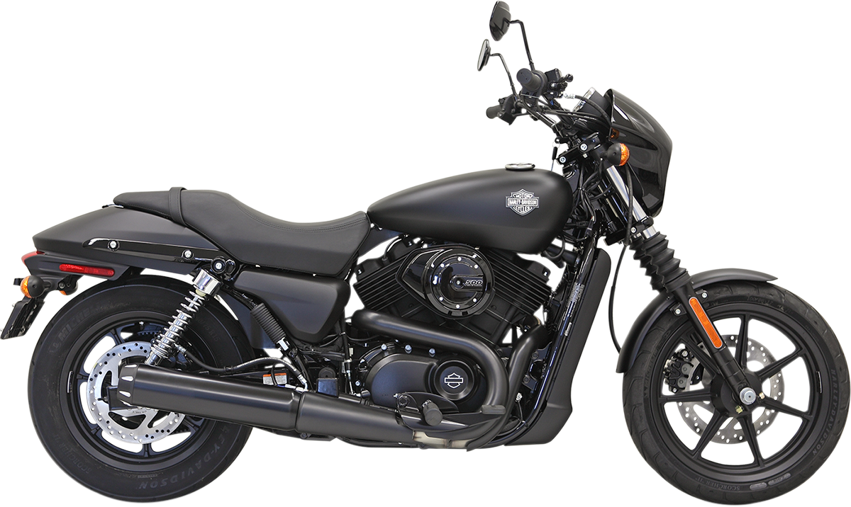 BASSANI XHAUST 4" Black Muffler - Straight - XG500/750 1587RB