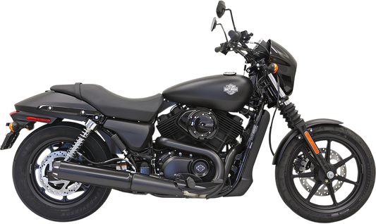 BASSANI XHAUST 4" Black Muffler - Straight - XG500/750 1587RB