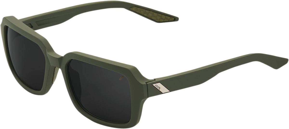 100% Rideley Sunglasses - Green - Black 61044-265-01