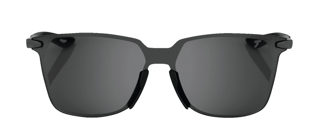 100% Legere Sunglasses - Square - Polished Black - Smoke 60020-00000