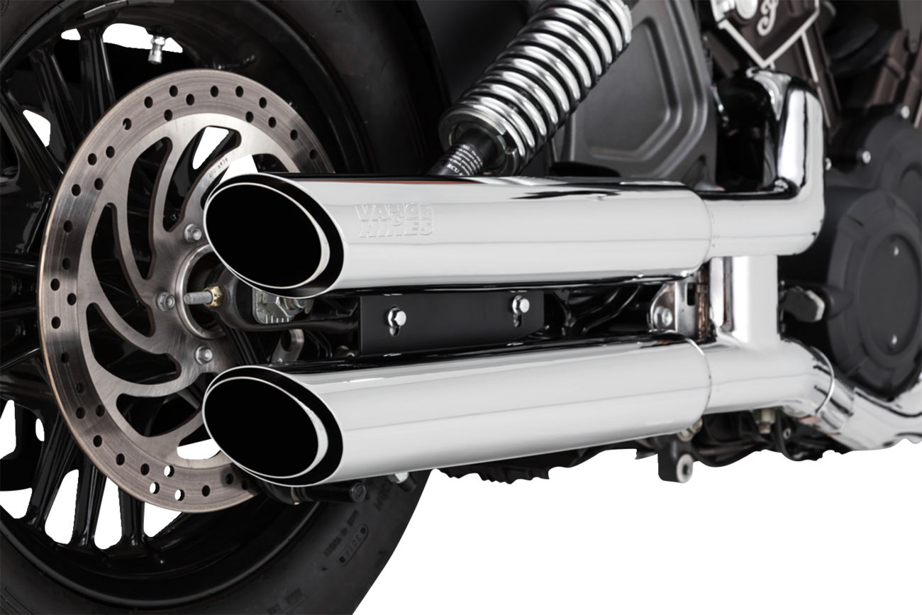 VANCE & HINES 3" Twin Slash Slip-On Mufflers - Chrome Indian Scout  2015-2022 18323 1801-1528