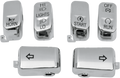 DRAG SPECIALTIES Switch Caps - Standard - Chrome H18-033500-C