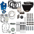 S&S CYCLE 129" Power Pack - 550 Gear Drive - Oil Cooled - Wrinkle Black w/Highlight Fins - M8 310-1224C