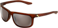 100% Hakan Sunglasses - Rootbeer - Silver Mirror 61036-139-75
