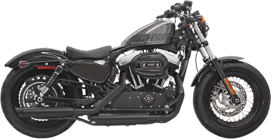 BASSANI XHAUST Mufflers - Black - Slash-Cut - Sportster 1X27SBB