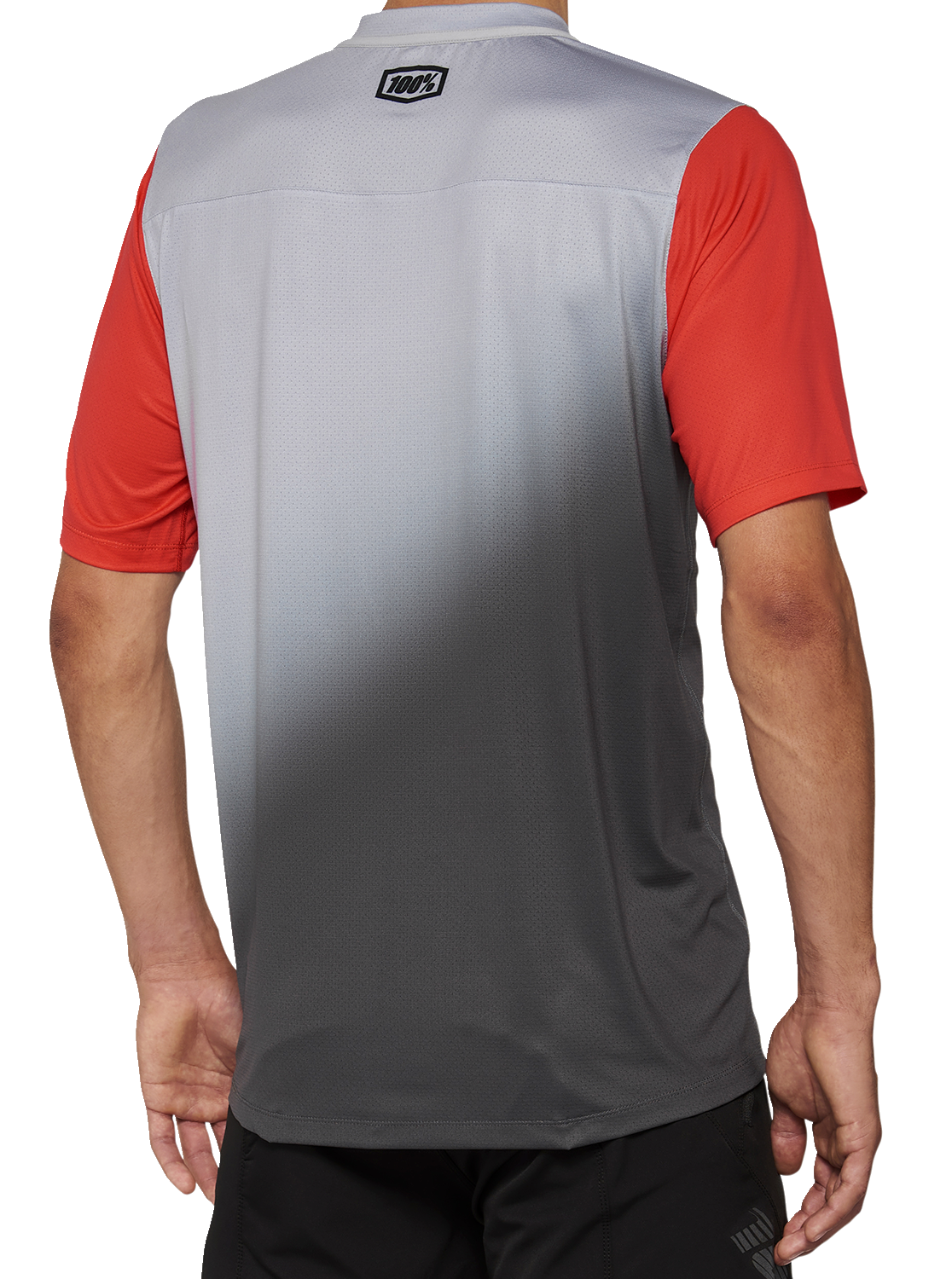 100% Celium Jersey - Short-Sleeve - Gray/Racer Red - Small 40011-00010