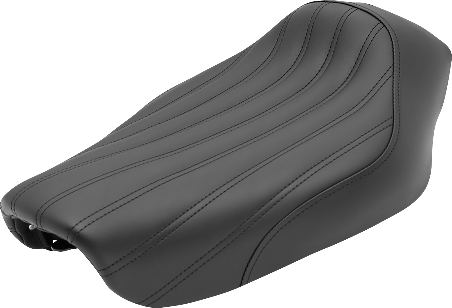 SADDLEMEN Knuckle Solo Seat - Ribbed - Black - FXD '04-'05 804-04-0023