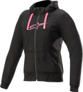 ALPINESTARS Women's Sport Jacket/Hoodie - Black/Pink- 2XL 4210920-1039-2X