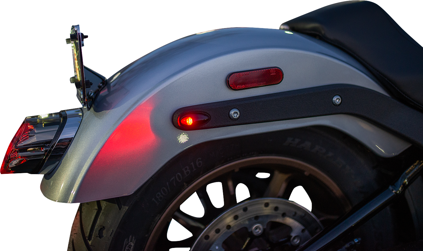 KODLIN MOTORCYCLE 3-1 Mini Fender Strut Indicator Lights - Black K68489