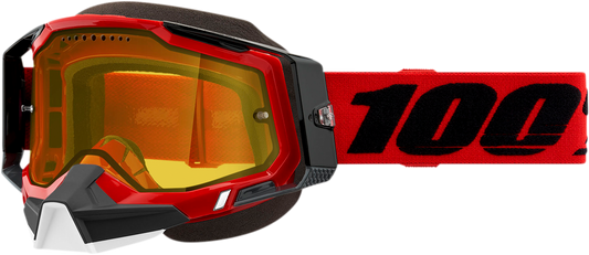 100% Racecraft 2 Snow Goggles - Red - Yellow 50011-00003