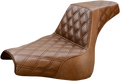 SADDLEMEN Step-Up Seat - Full Lattice Stitch - Brown 818-28-175BR