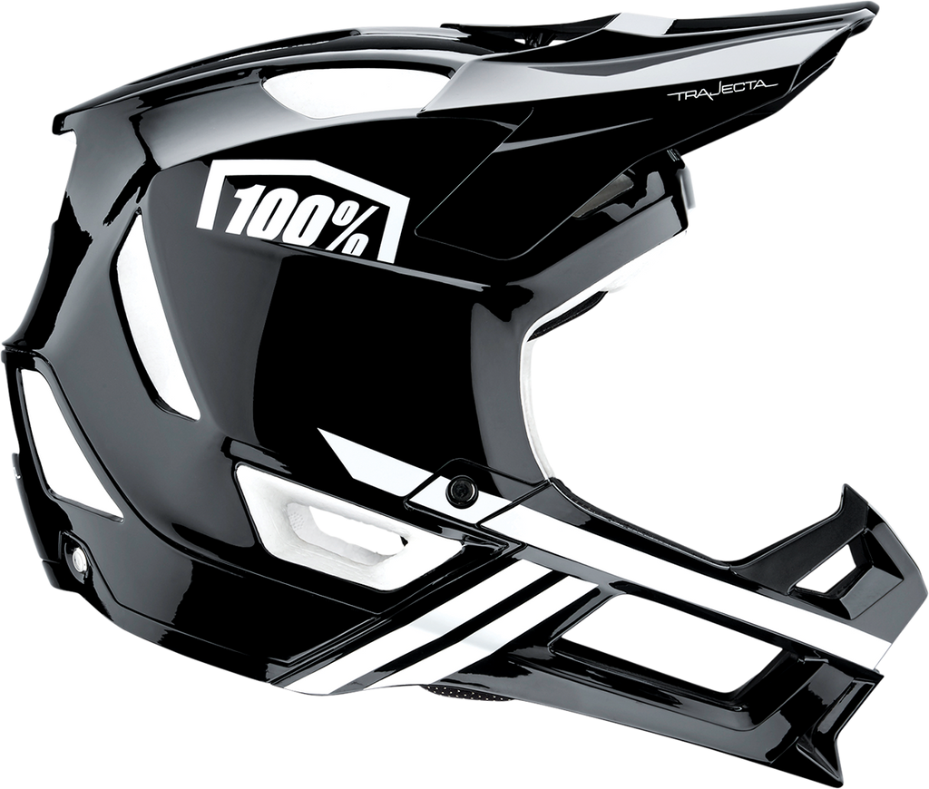 100% Trajecta Helmet - Fidlock - Black/White - XL 80003-00008