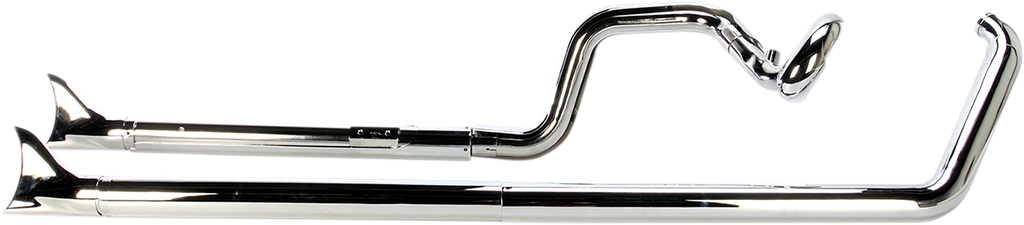 COBRA True Dual Exhaust - Fishtail Softail  2007-2011  6988