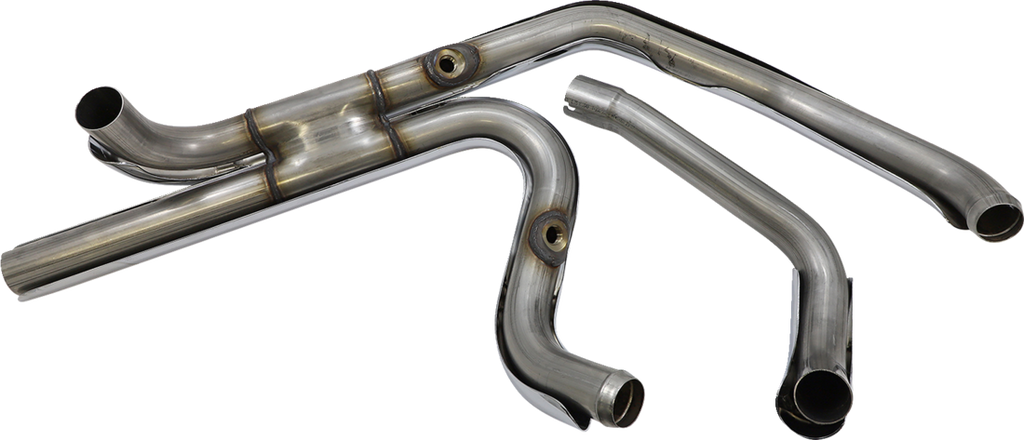 S&S CYCLE El Dorado Dual Exhaust System - Chrome - Black Tracer 550-0678B