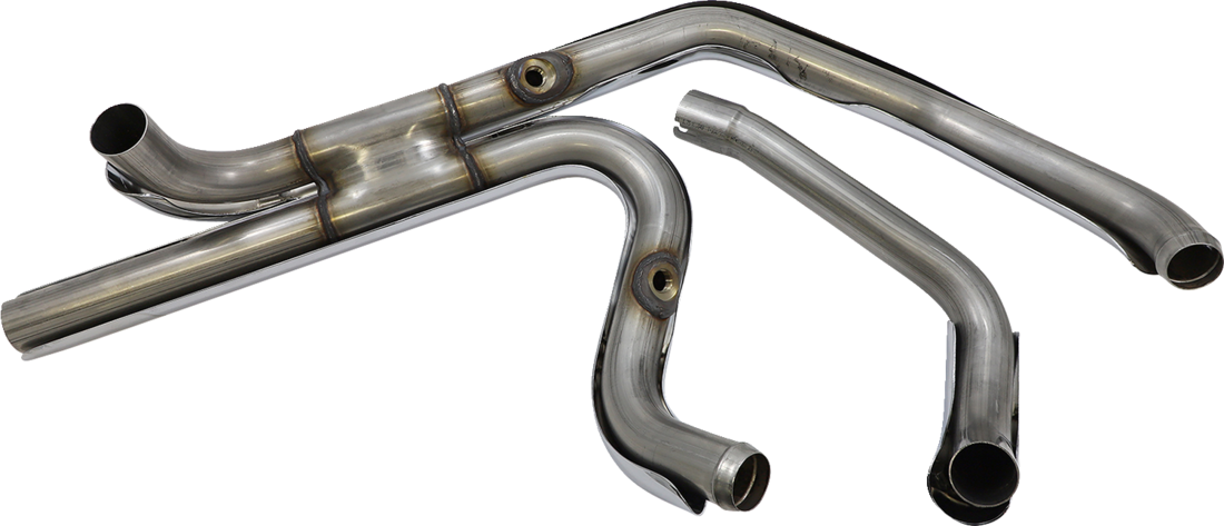 S&S CYCLE El Dorado Dual Exhaust System - Chrome - Black Tracer 550-0678B