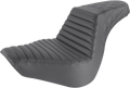 SADDLEMEN Step-Up Seat - Front Tuck-n-Roll/Rear Lattice Stitch - Black - FLFB/S '18-'23 818-27-176