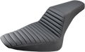 SADDLEMEN Step-Up Seat - Front Tuck-n-Roll - Black - FLS 812-26-171