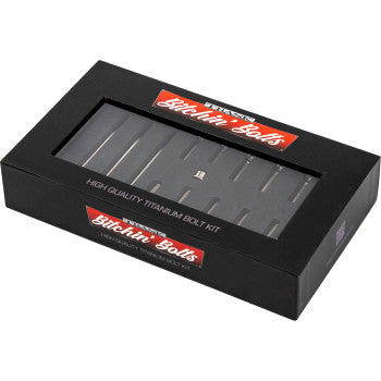 TRASK Bitchin' Bolts Hardware Kit - Titanium - M8 - Primary Cover TM-1050-G