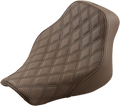 SADDLEMEN Renegade Solo Seat - Lattice Stitched - Brown - FLST 818-33-002BLS