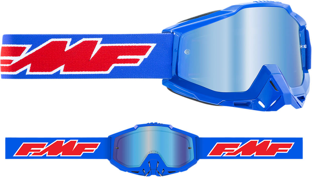FMF PowerBomb Goggles - Rocket - Blue - Blue Mirror F-50037-00002 2601-2977