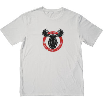 MOOSE RACING MUD Badge T-Shirt - White - Large 3030-24388