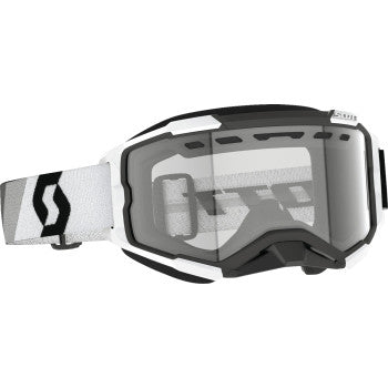 SCOTT Fury Snow Cross Goggle - Premium Black/White - Clear Lens 278605-7702043