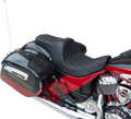 DRAG SPECIALTIES Predator III Seat - Forward Positioning - Double Diamond - Black Stitching - '14-'22 Indian 0810-2270